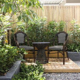 Krzesło CAFE PARIS brązowe rattan